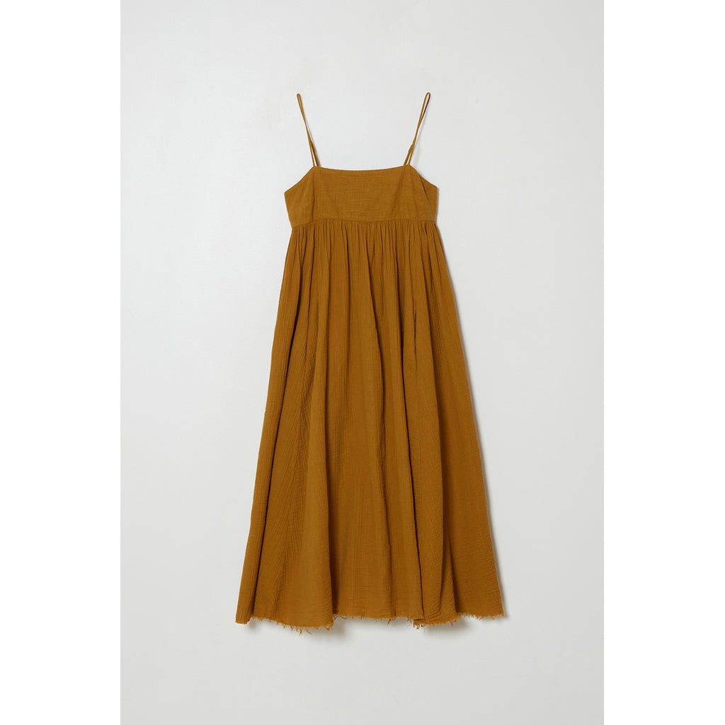 arquette dress in amber green