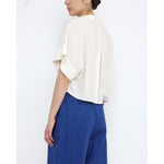 mandarin top in antique white