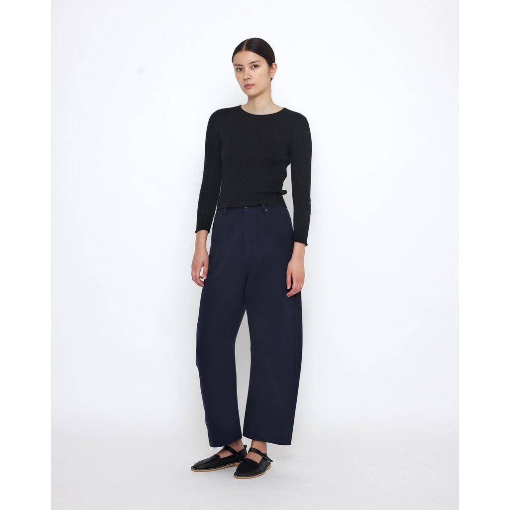 ribbed fine knit in black