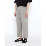elastic dropped crotch trouser in gray