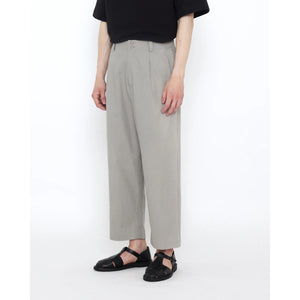 elastic dropped crotch trouser in gray