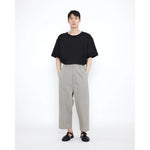elastic dropped crotch trouser in gray