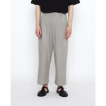 elastic dropped crotch trouser in gray
