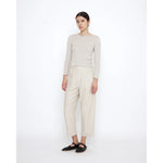 ribbed fine knit in sand beige