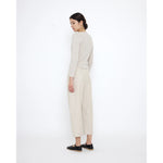 ribbed fine knit in sand beige
