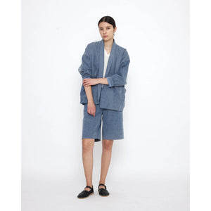 sumo jacket in faded blue denim