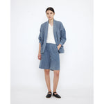 sumo jacket in faded blue denim