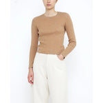 ribbed fine knit in clay