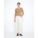 ribbed fine knit in clay