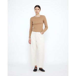 ribbed fine knit in clay