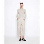 ribbed fine knit in sand beige