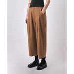 wool pleated trouser in tan