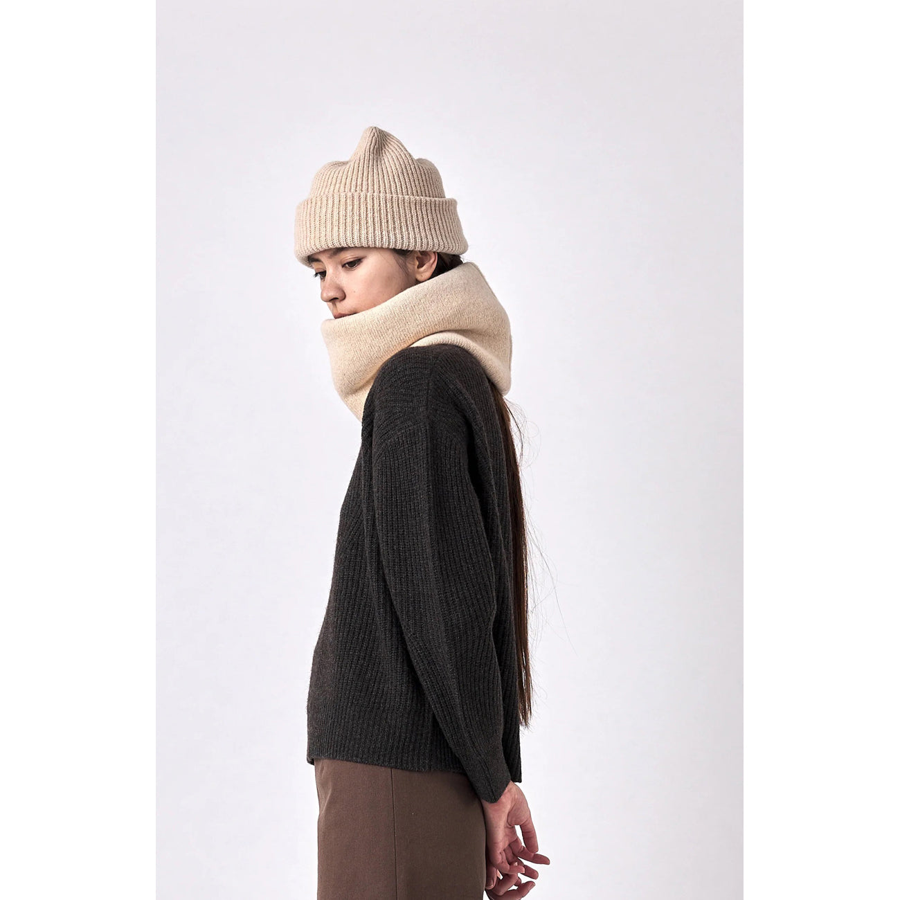 yak beanie in cream