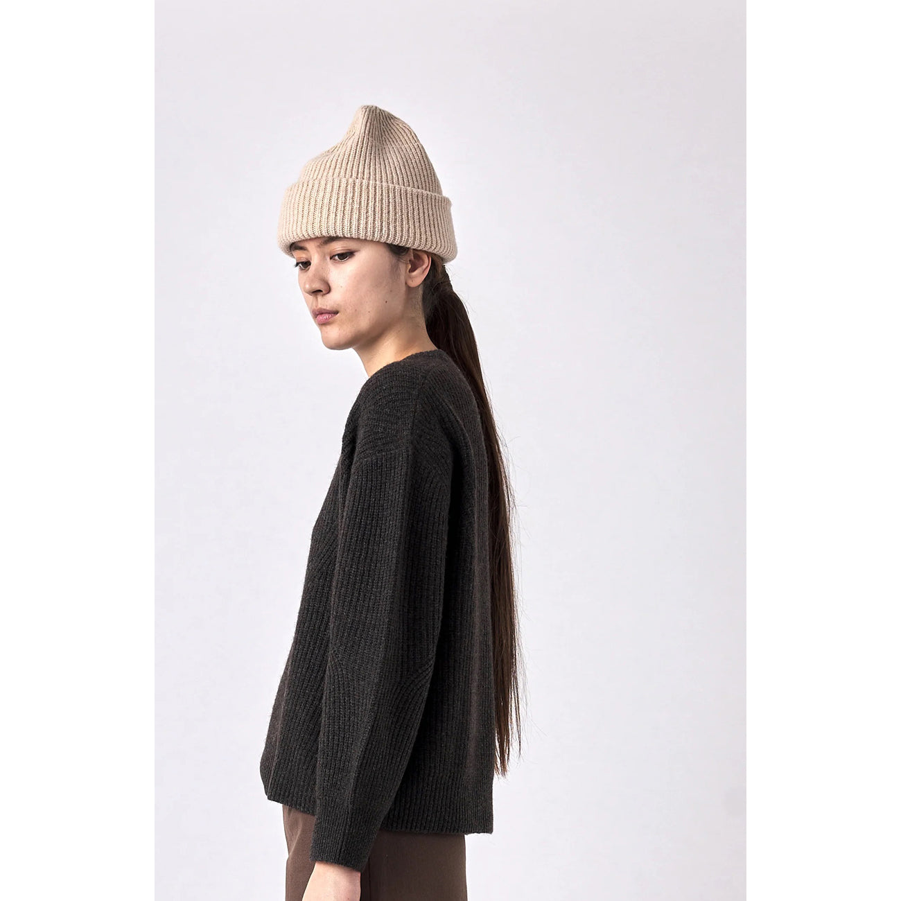 yak beanie in cream