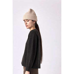 yak beanie in cream