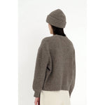 yak beanie in taupe