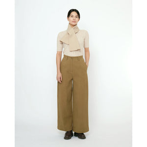 ribbed short sleeves in sand beige