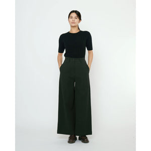 ribbed short sleeves in black