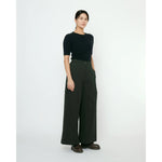 ribbed short sleeves in black