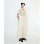 wide-legged trouser in off-white