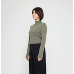 yak mock neck in pistachio