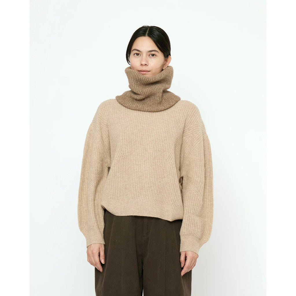 ring scarf in caramel brown