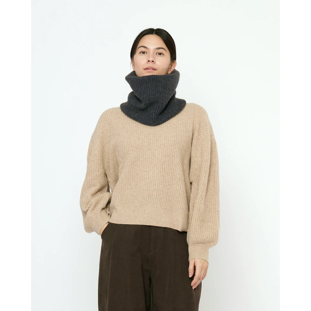 ring scarf in dark plum