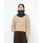 ring scarf in dark plum