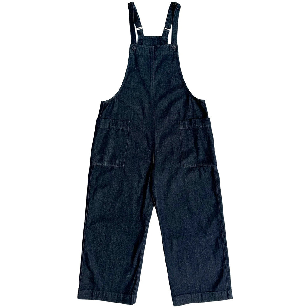 overall jumper in dark denim