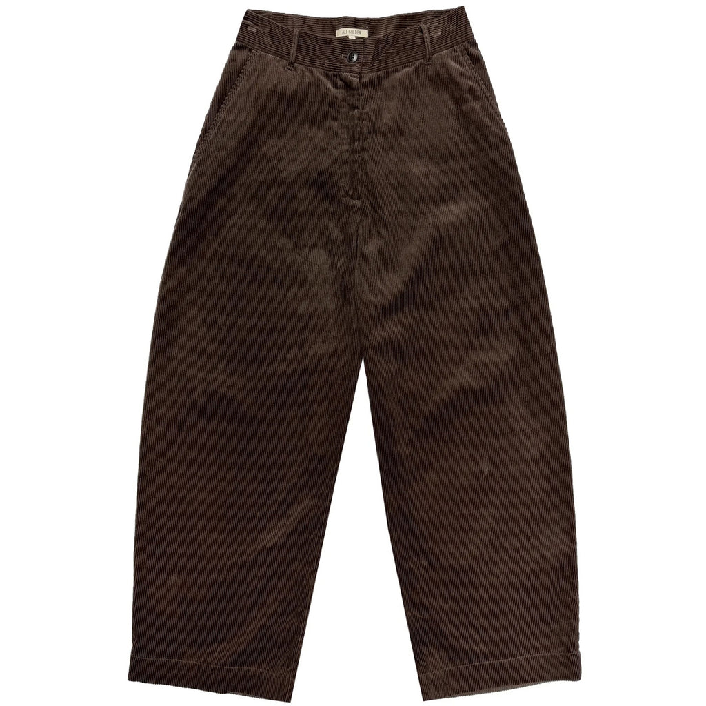 loose barrel pant in chocolate