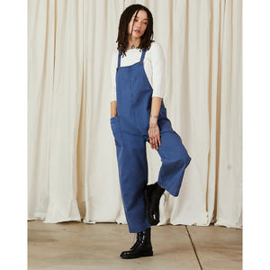 overall jumper in faded indigo