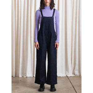 overall jumper in dark denim