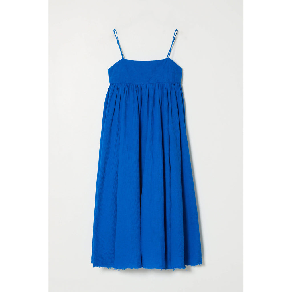 arquette dress in sailor's blue