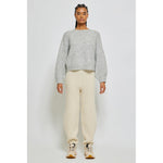 balloon sleeve sweater in watery sky