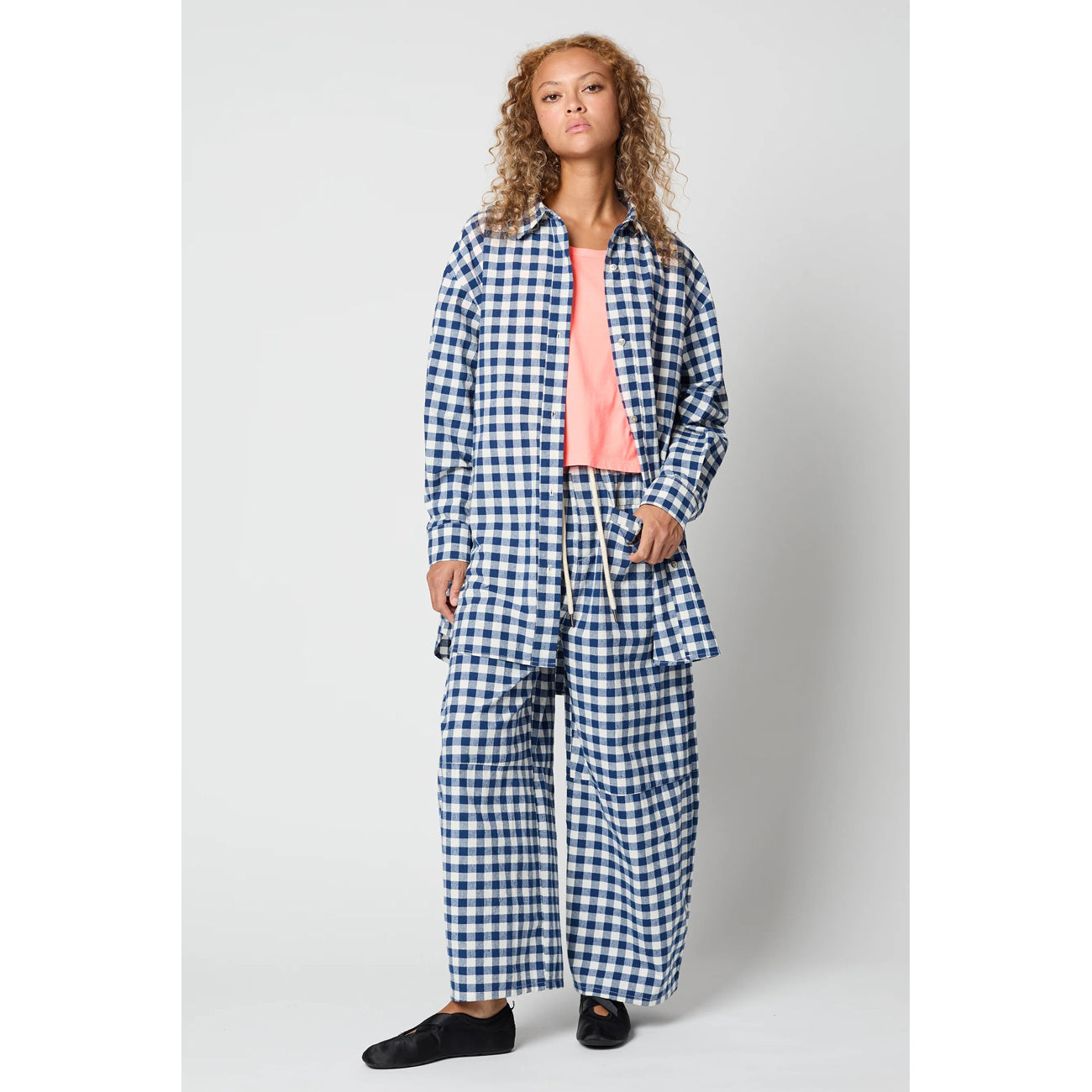 oversized overlay in gingham