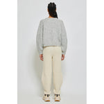 balloon sleeve sweater in watery sky