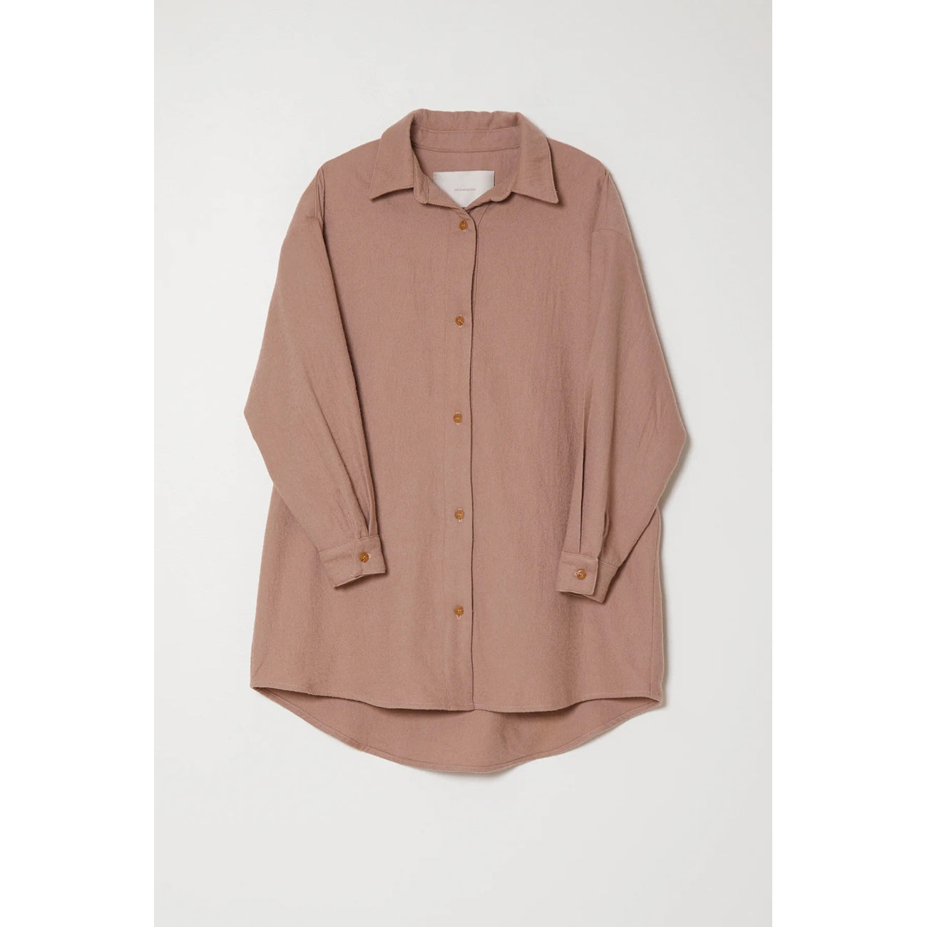 oversized overlay in mauve washed wool
