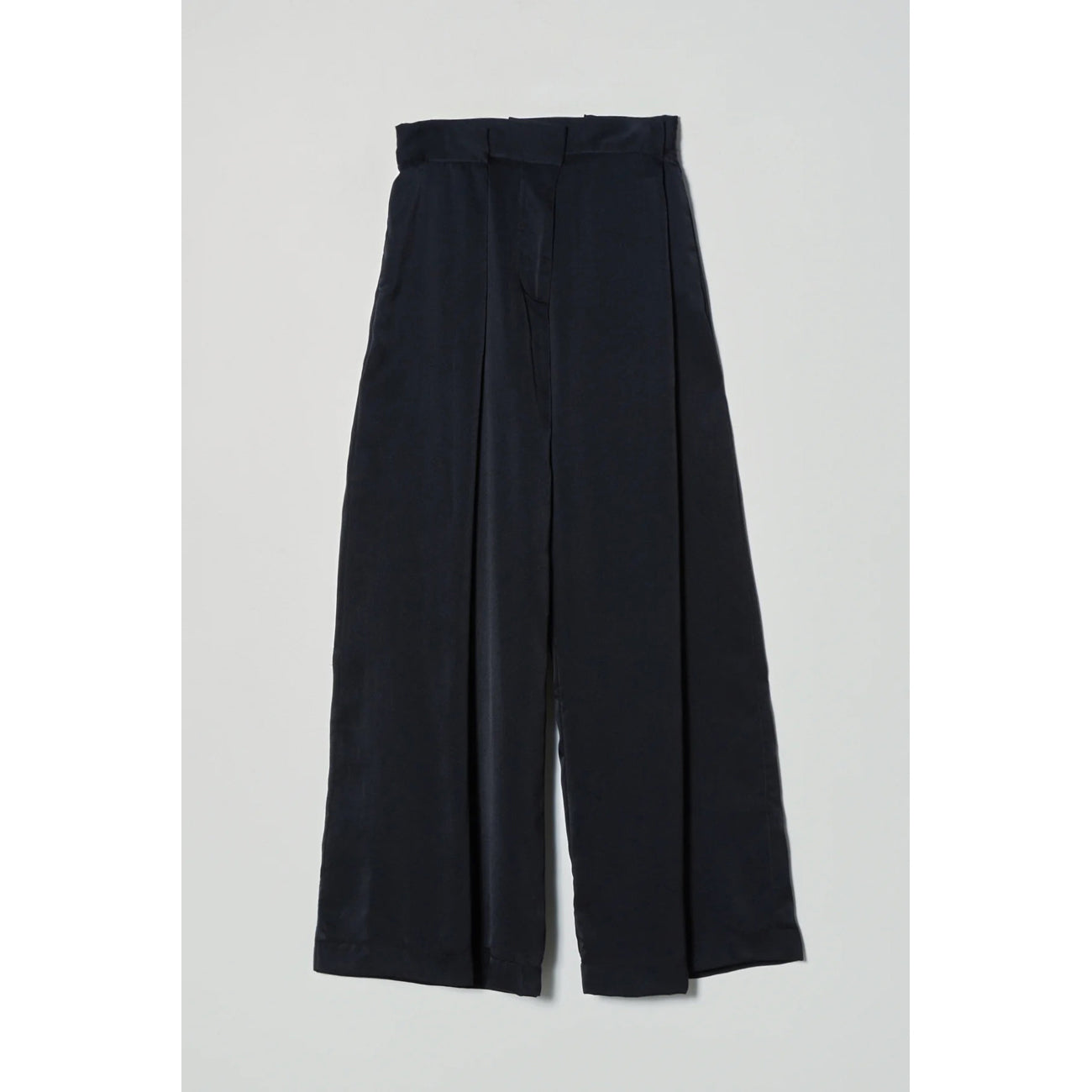 asymmetrical wide trouser in black