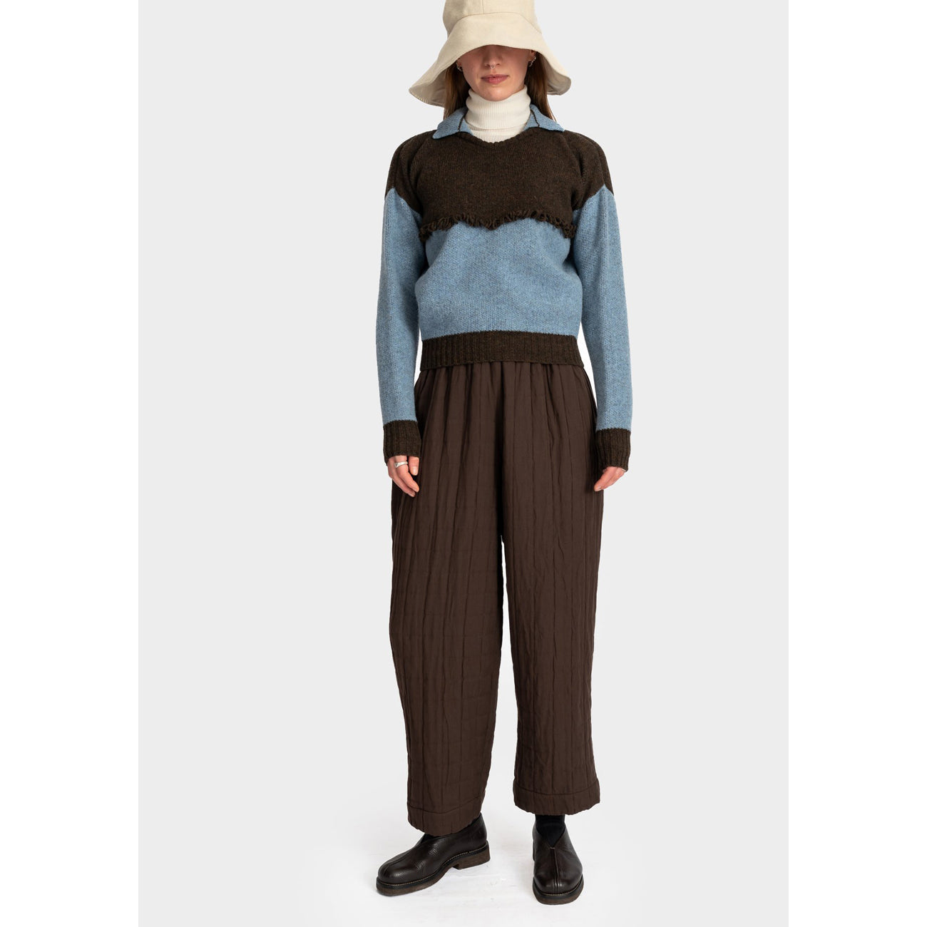 luna trouser in brown