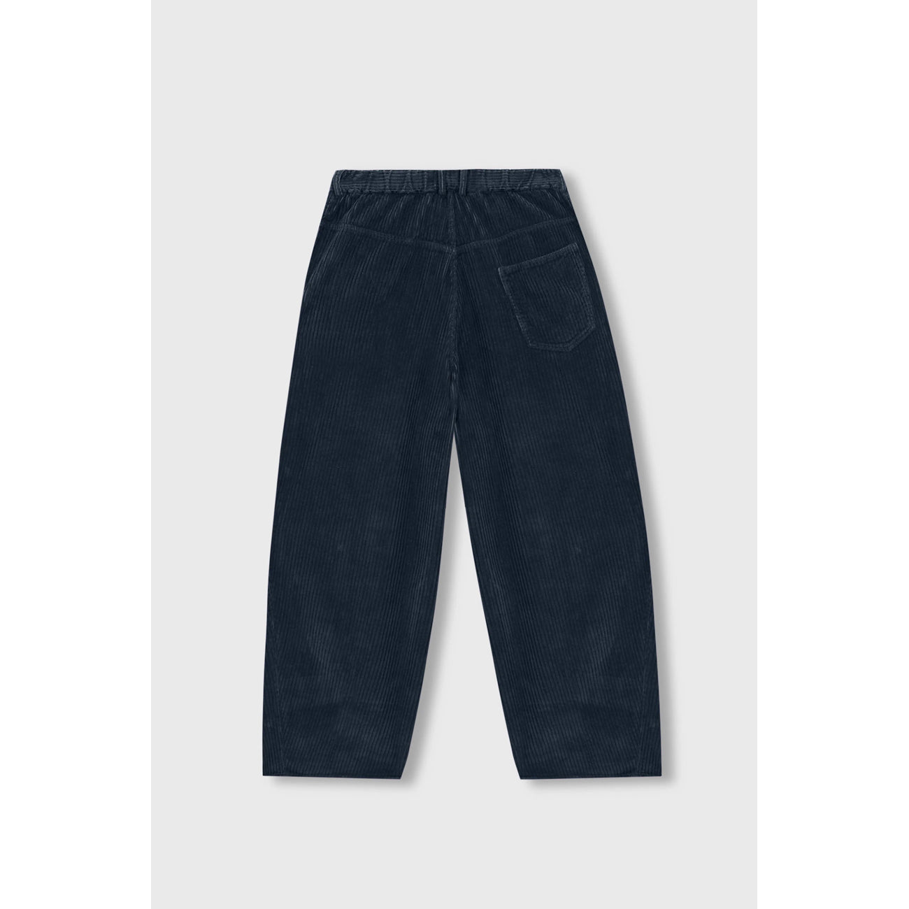 corduroy baggy pants in dark navy