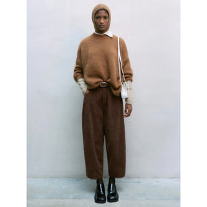 corduroy baggy pants in pardo