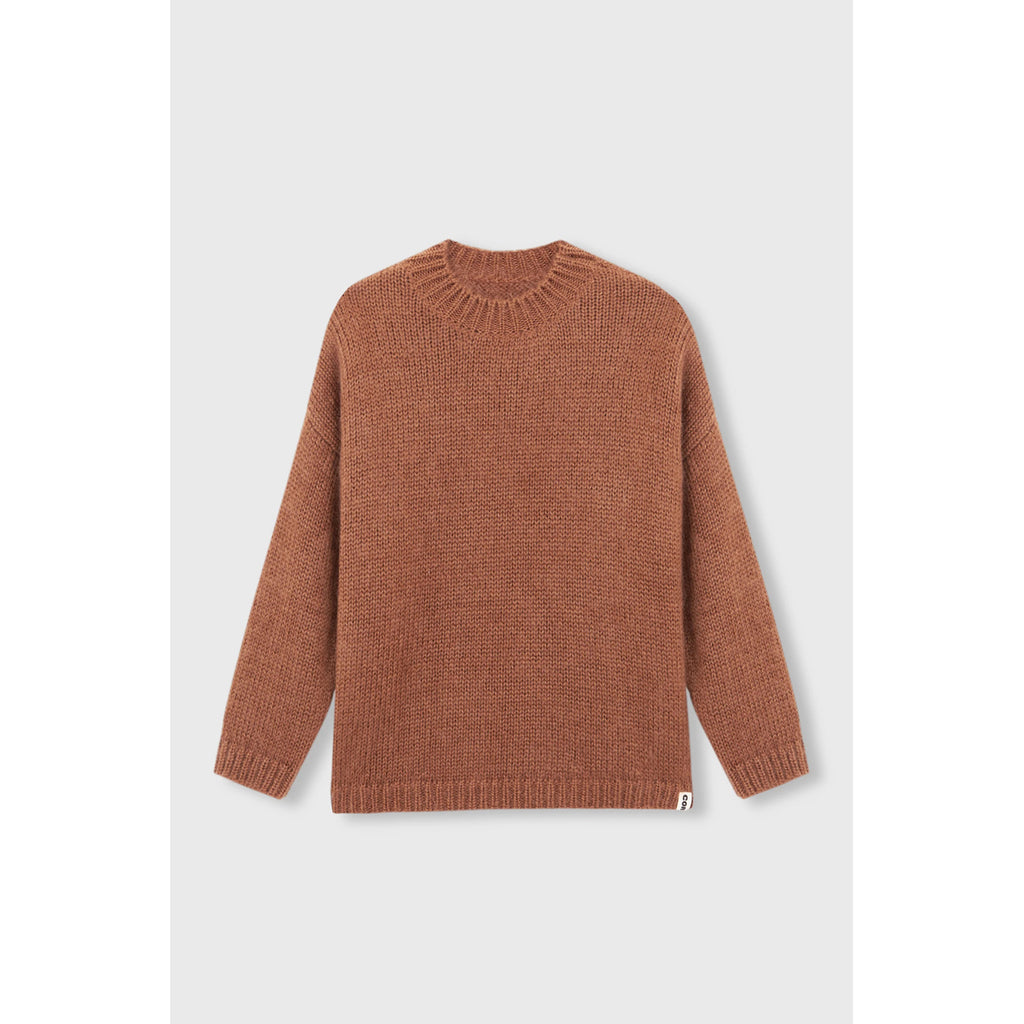 mohair sweater in toffee