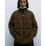 wool + mohair jacket in tierra