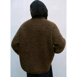 wool + mohair jacket in tierra