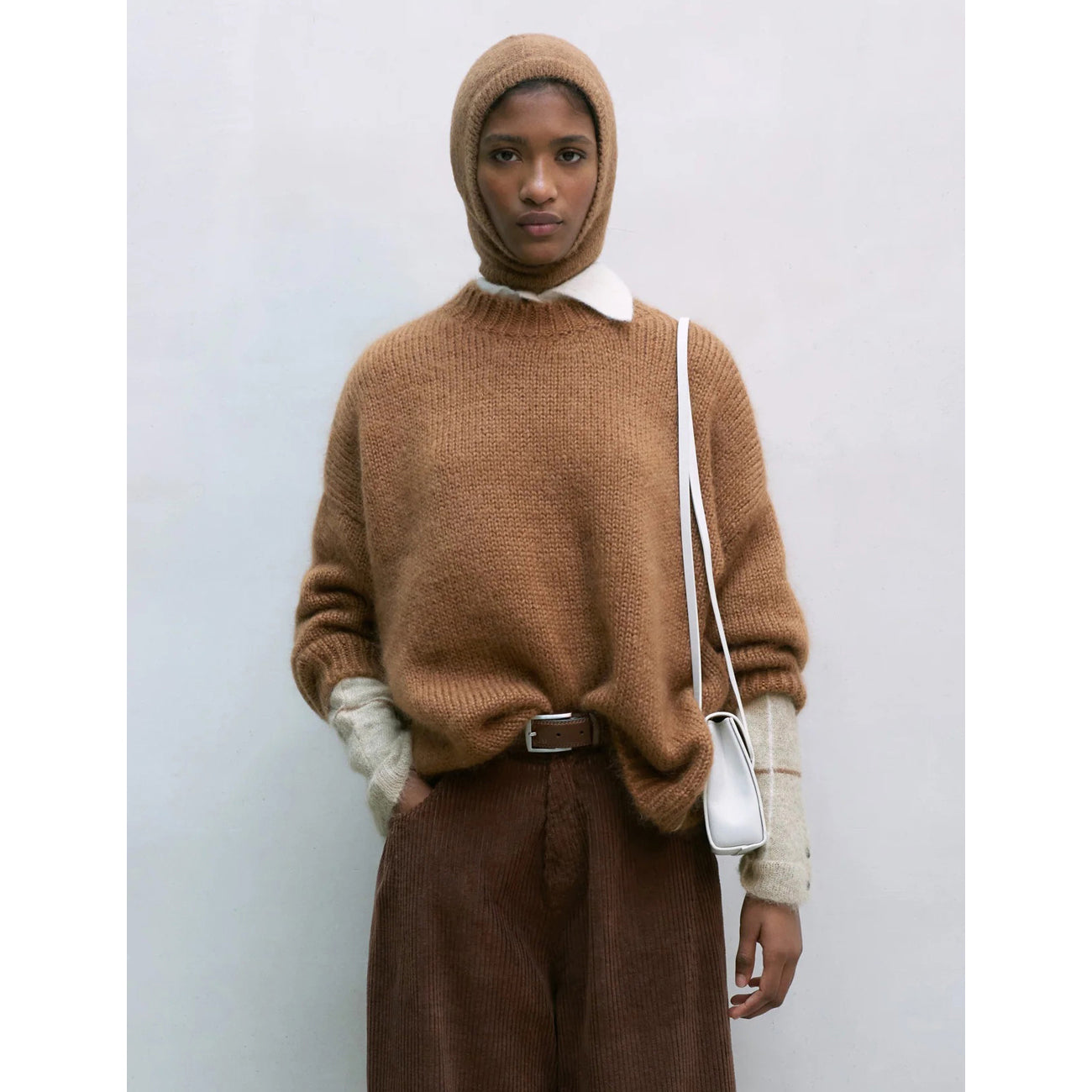 mohair sweater in toffee