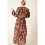 bella skirt in tulip print kamari black
