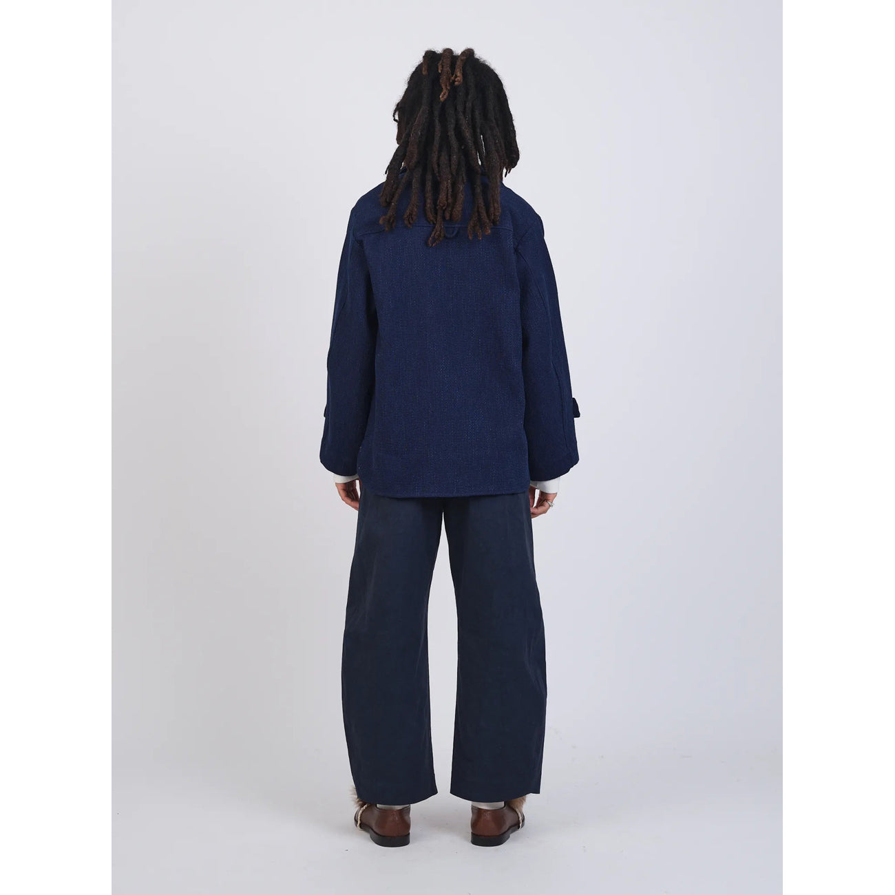 alfie jacket in sashiko stitch indigo