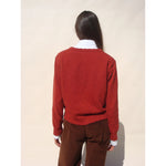 piste cardigan in rust
