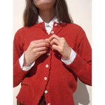 piste cardigan in rust