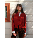 piste cardigan in rust